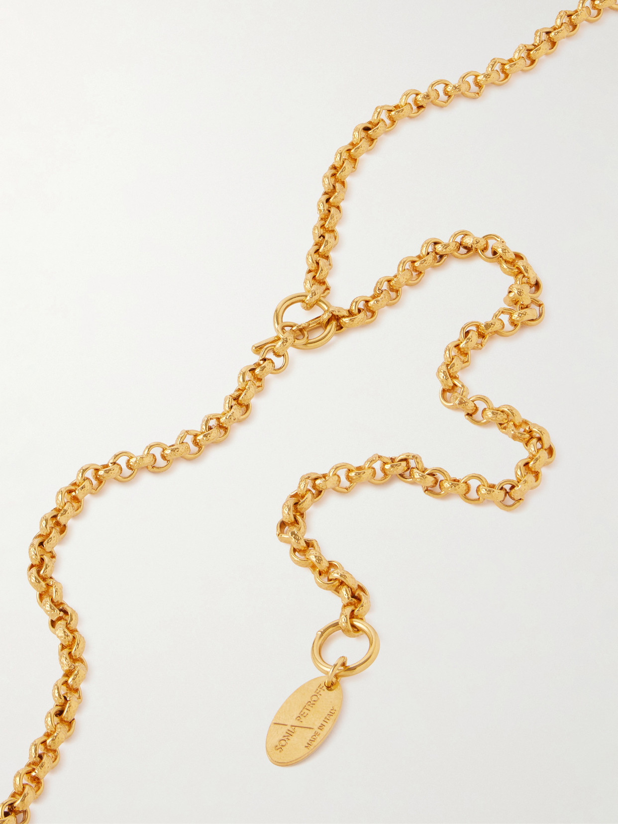 Sonia Petroff Black Lily Gold-plated, Enamel And Swarovski Crystal Necklace In Black