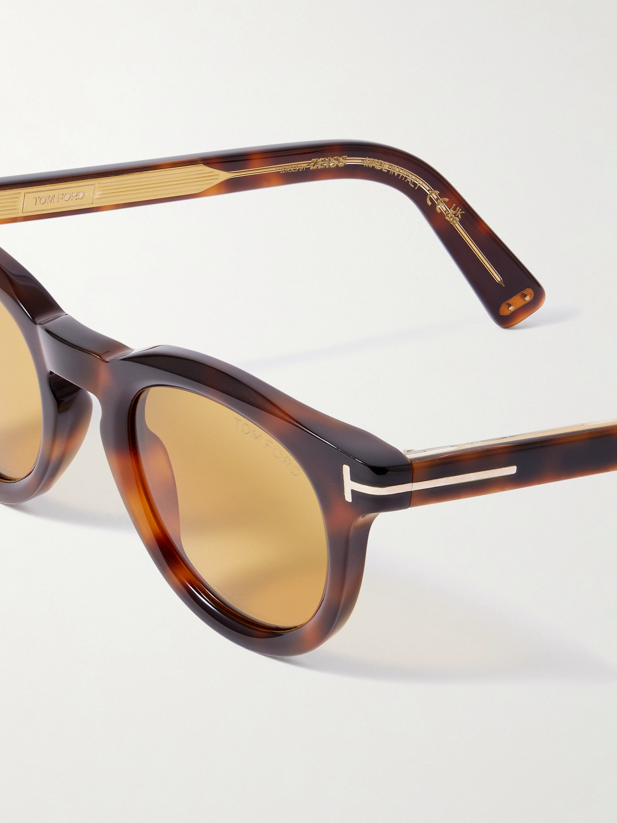 Tom Ford Icon Round-frame Tortoiseshell Acetate Sunglasses In Brown