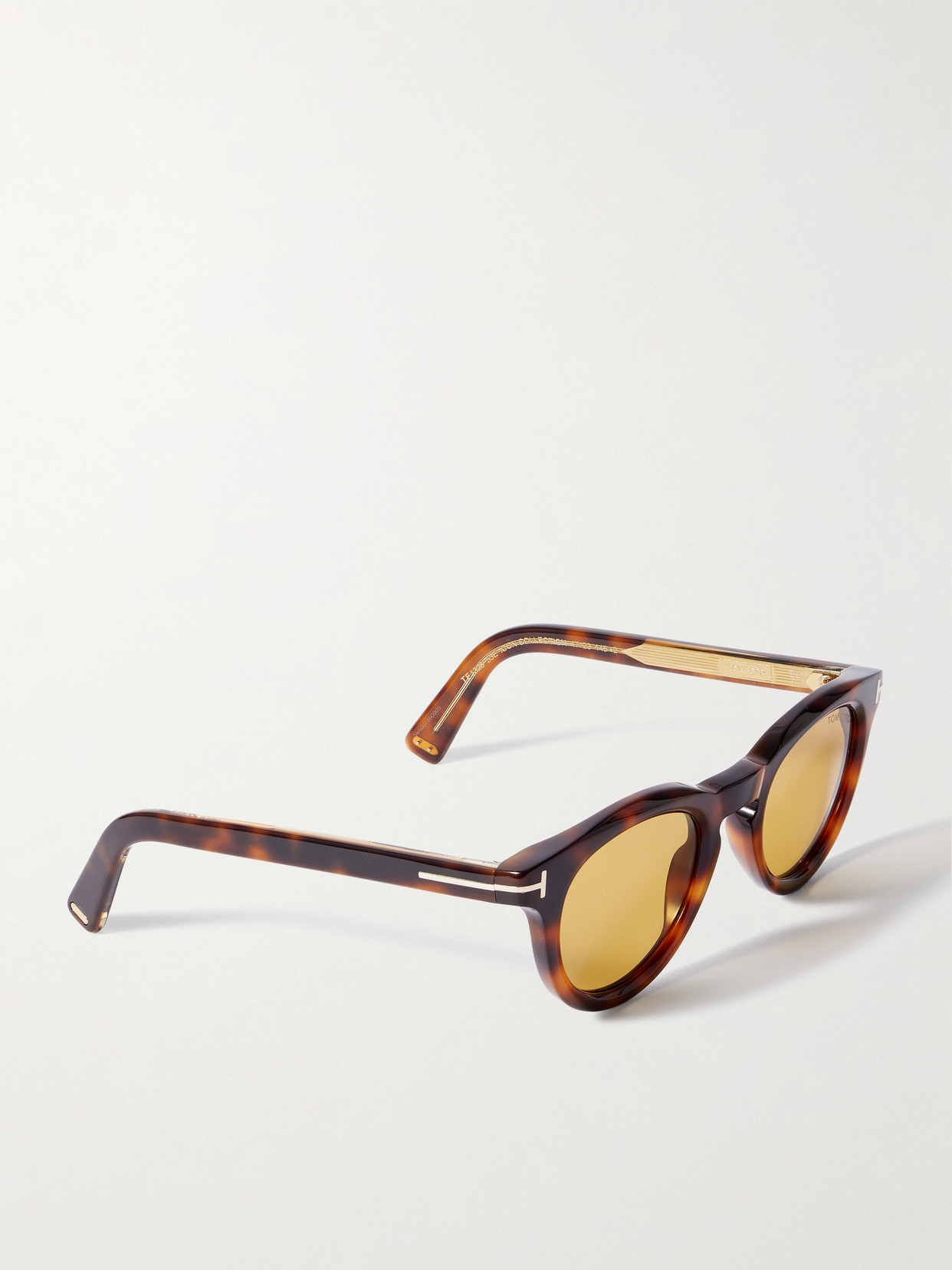 Tom Ford Icon Round-frame Tortoiseshell Acetate Sunglasses In Brown