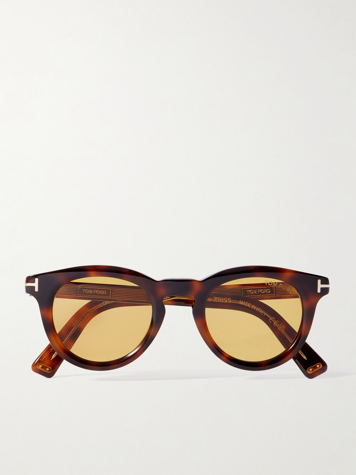 Tom Ford Icon Round-frame Tortoiseshell Acetate Sunglasses In Brown