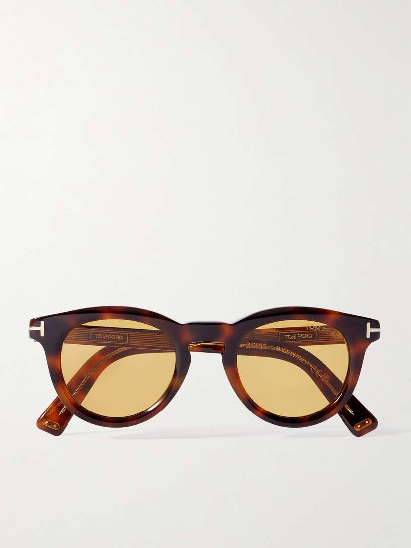 Tom Ford Icon Round-frame Tortoiseshell Acetate Sunglasses