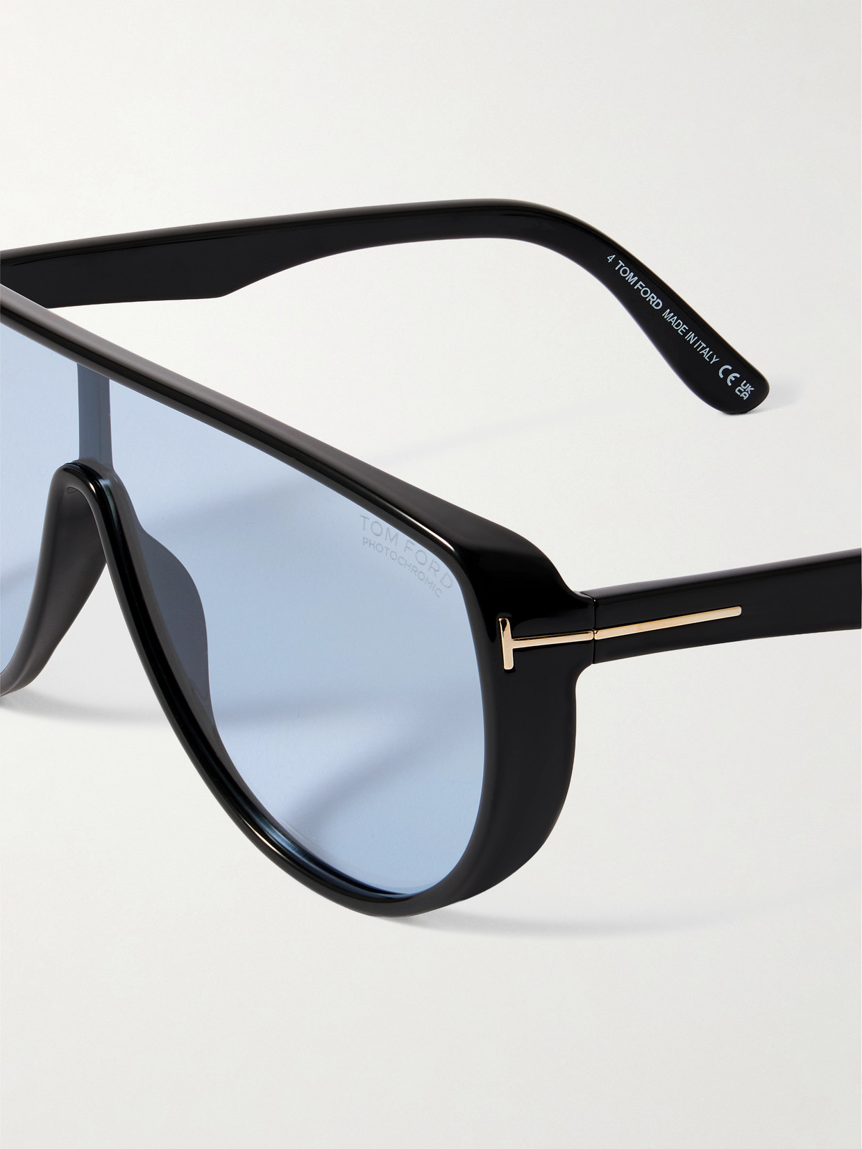 Tom Ford Achilles Aviator-style Acetate Sunglasses In Black