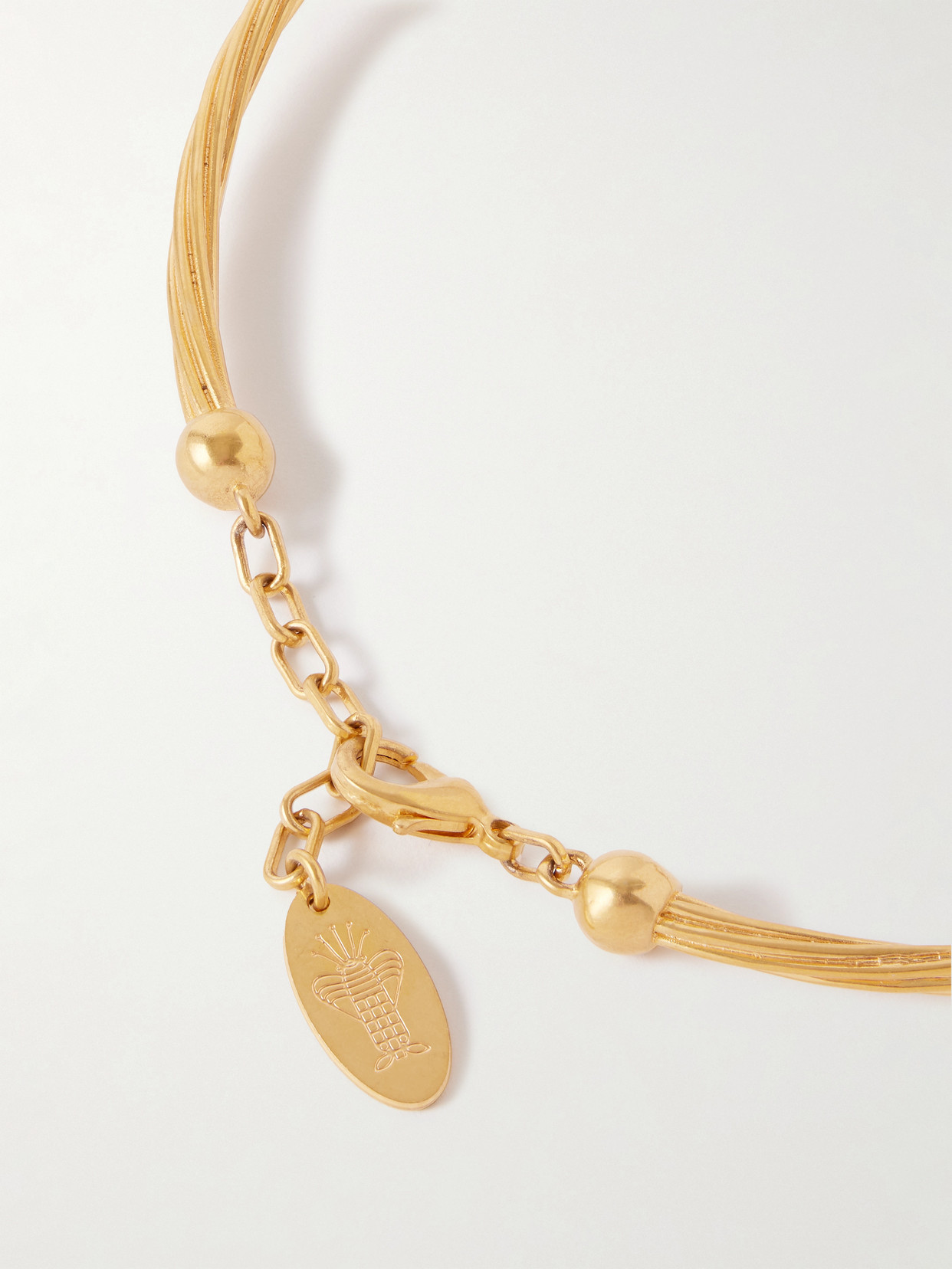Sonia Petroff Falena Gold-plated, Resin And Swarovski Crystal Choker In Gold