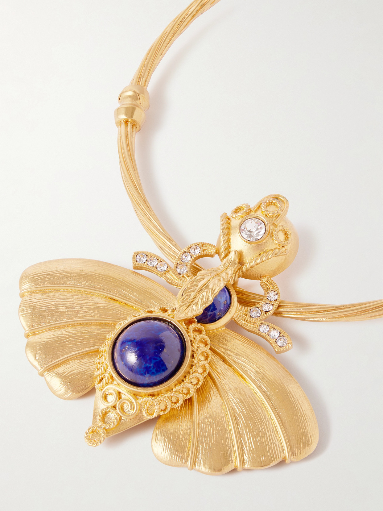 Sonia Petroff Falena Gold-plated, Resin And Swarovski Crystal Choker In Gold