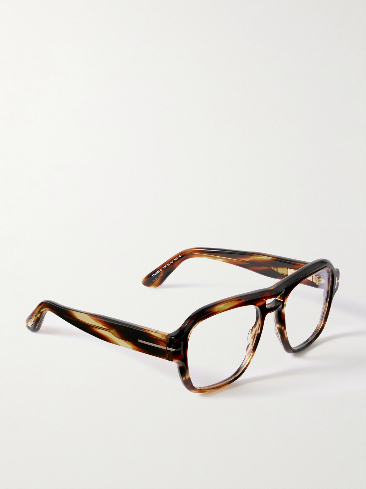 Tom Ford Aviator-style Tortoiseshell Acetate Optical Glasses In Brown
