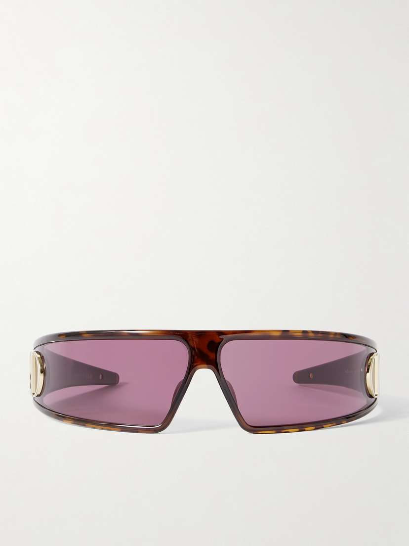 DIOR Eyewear Verydior M1u Wrap-around Tortoiseshell Acetate Sunglasses