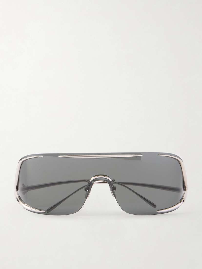 Loewe Signature D-frame Silver-tone Sunglasses