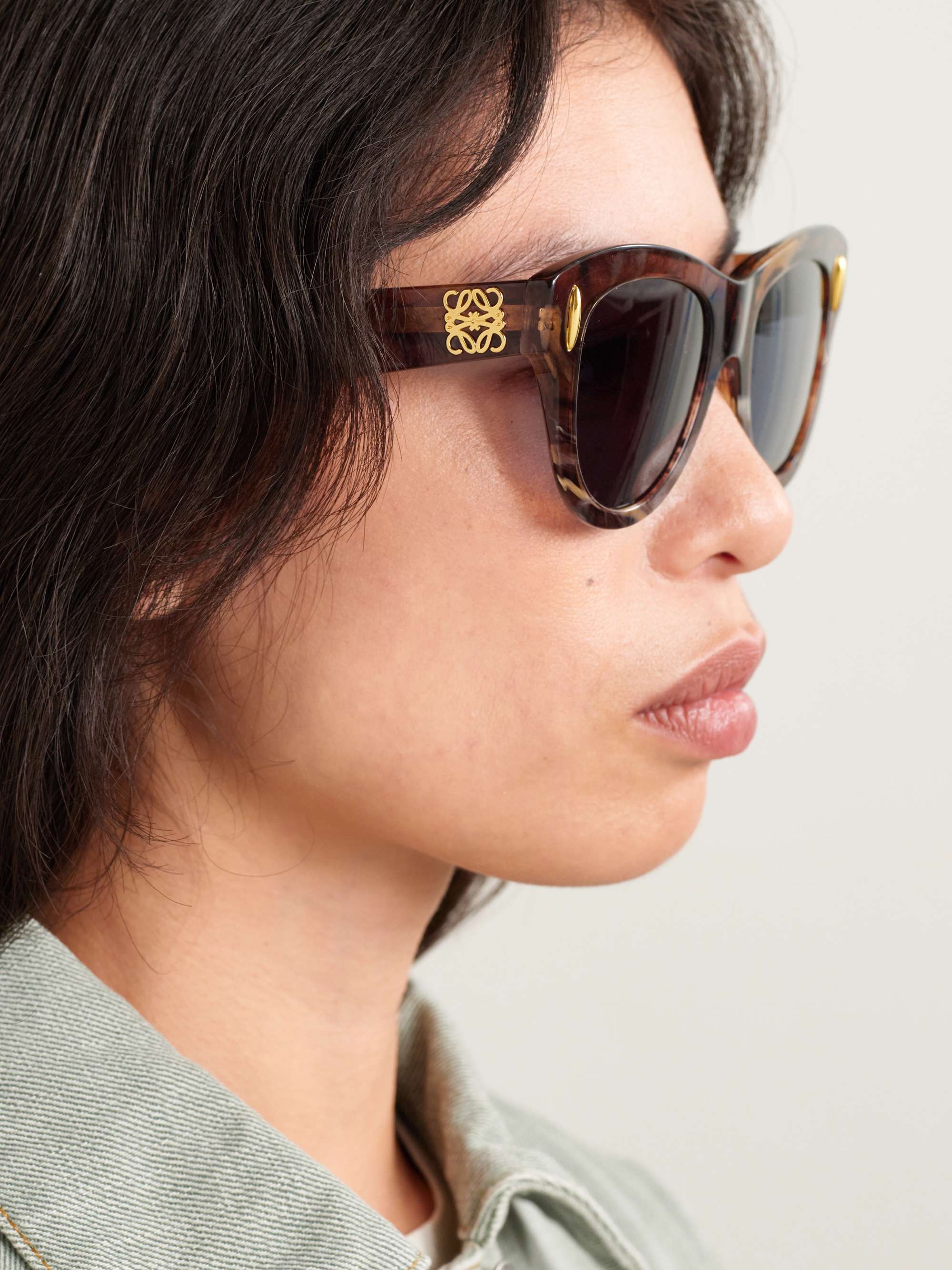 LOEWE EYEWEAR Anagram D-frame tortoiseshell acetate 