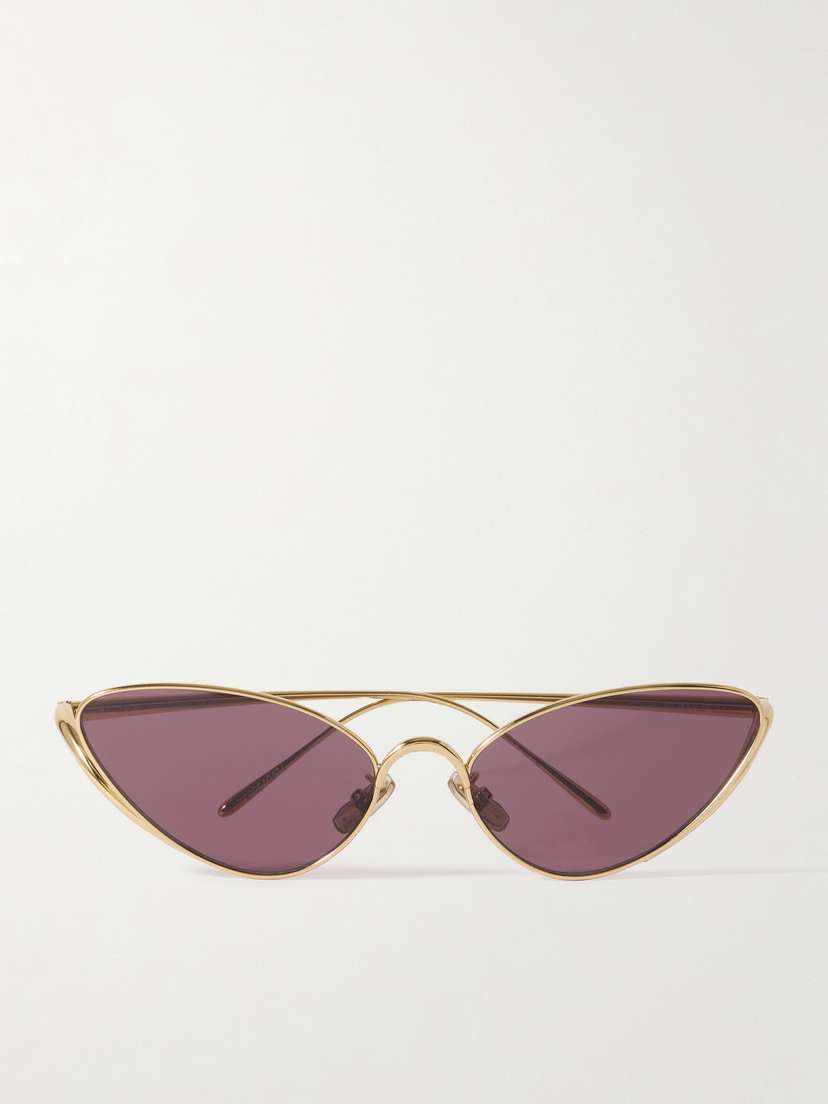 Loewe Cat-eye Gold-tone Sunglasses