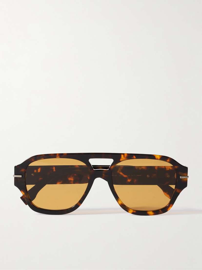 FENDI EYEWEAR Fendigraphy Aviator-style Tortoiseshell Acetate Sunglasses