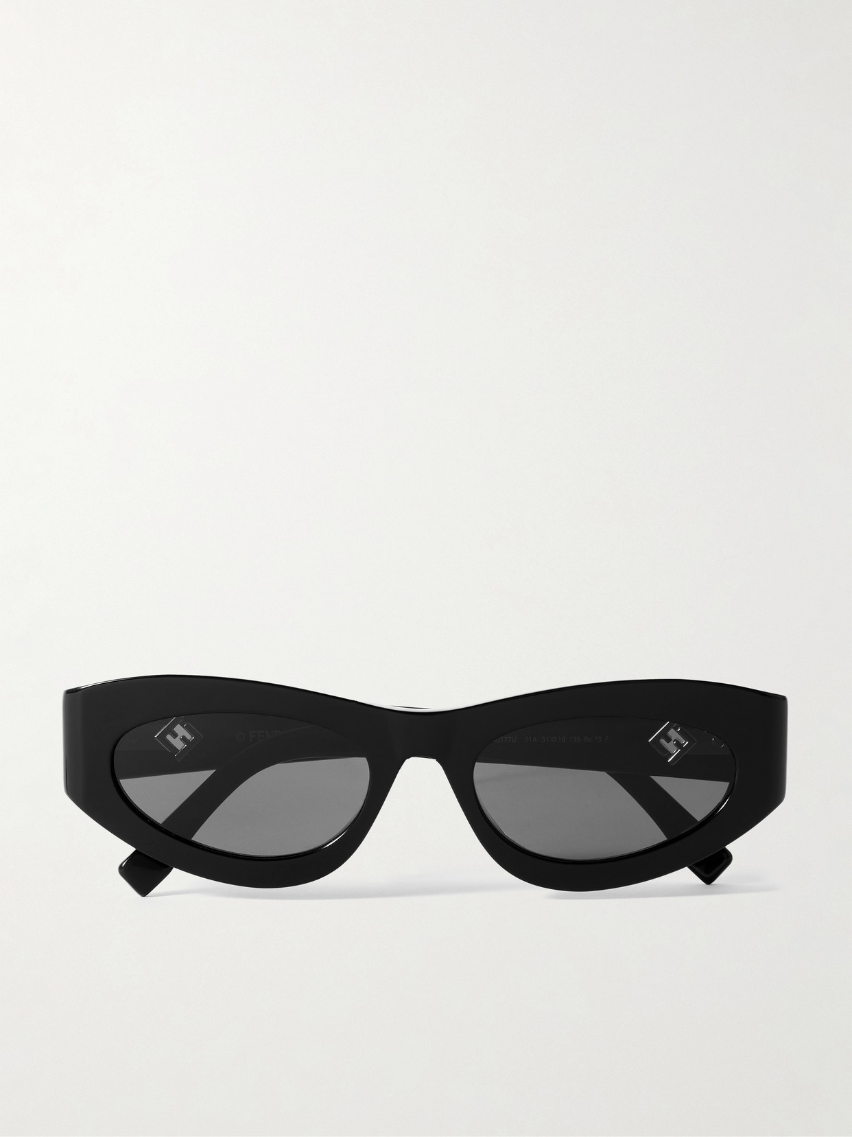 Fendi Ff Diamonds Cat-eye Acetate Sunglasses In Black