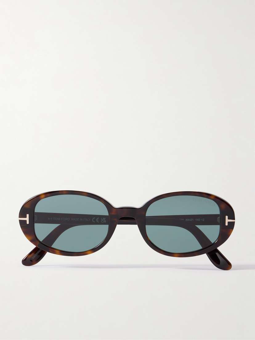 Tom Ford Iggy Oval-frame Tortoiseshell Acetate Sunglasses