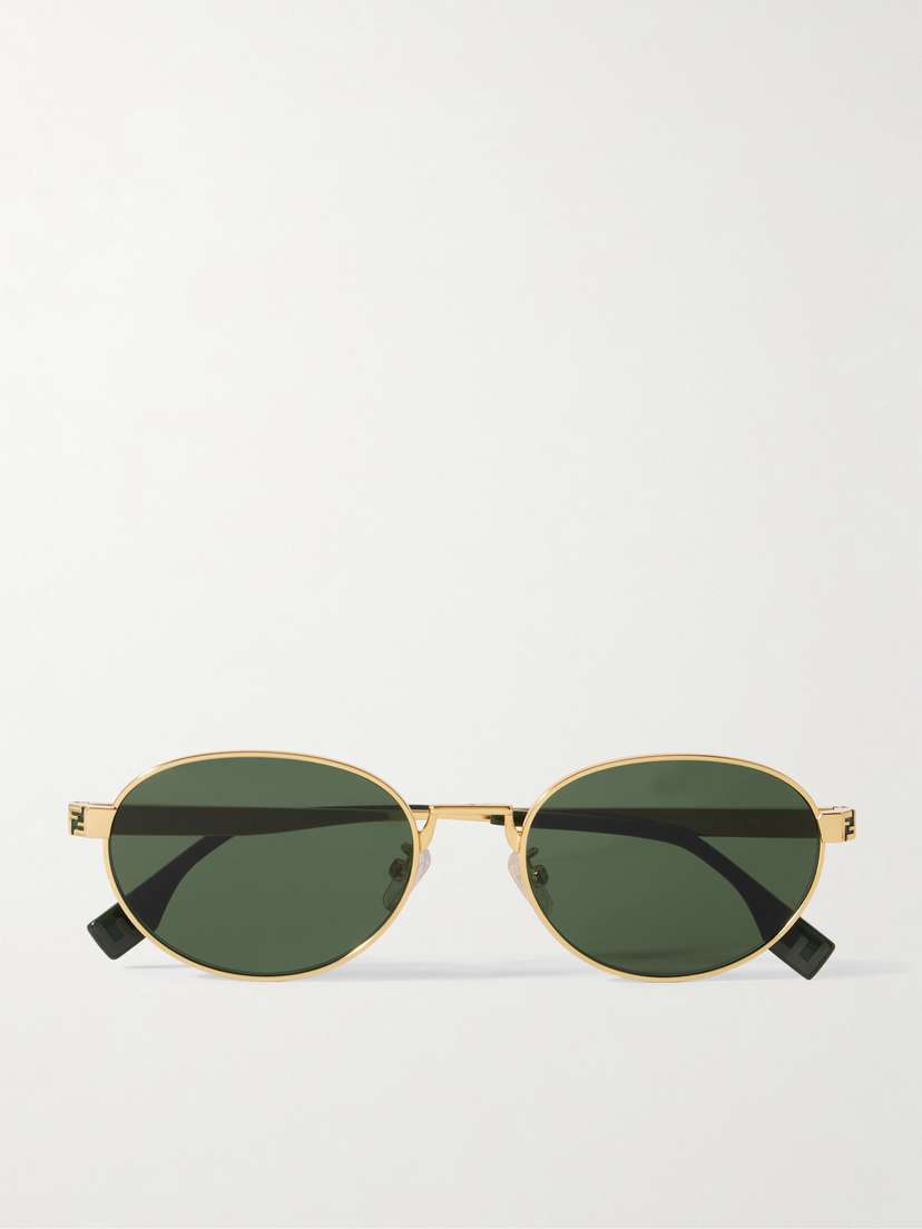 FENDI EYEWEAR Fendi Sky Round-frame Gold-tone Sunglasses