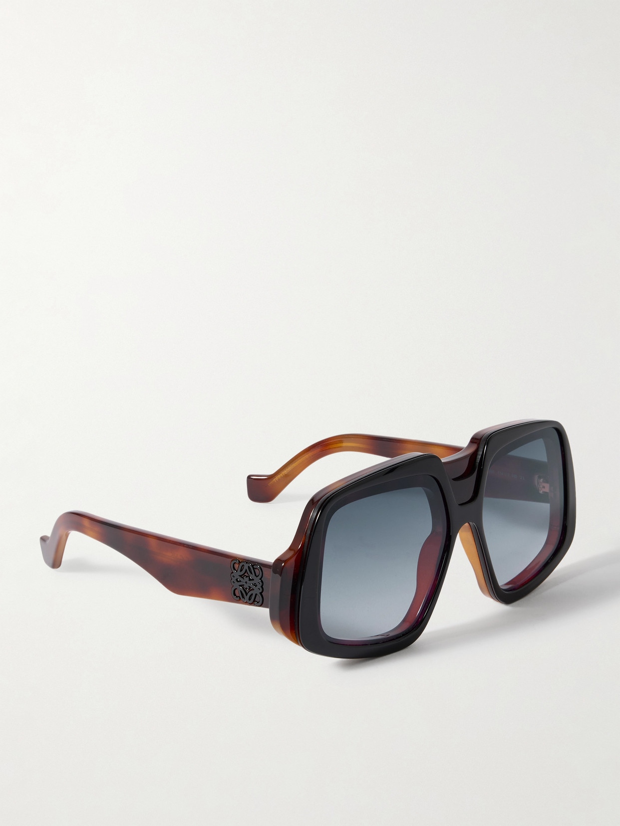 Loewe Anagram Oversized Aviator-style Tortoiseshell Acetate Sunglasses In Multi