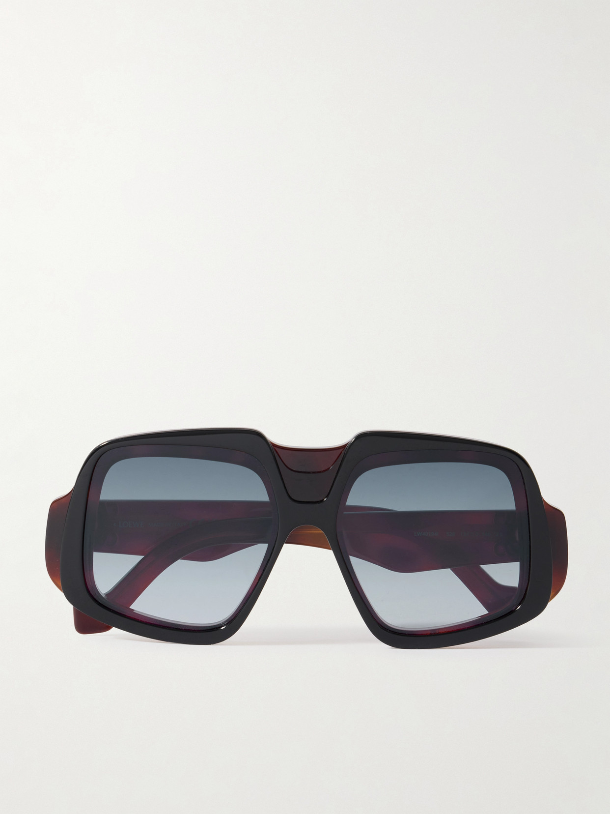 Loewe Anagram Oversized Aviator-style Tortoiseshell Acetate Sunglasses In Multi