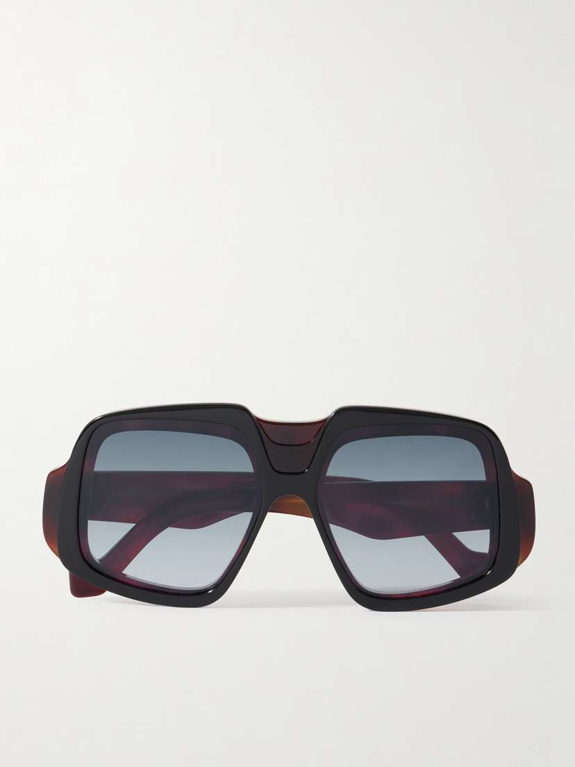Loewe Anagram Oversized Aviator-style Tortoiseshell Acetate Sunglasses