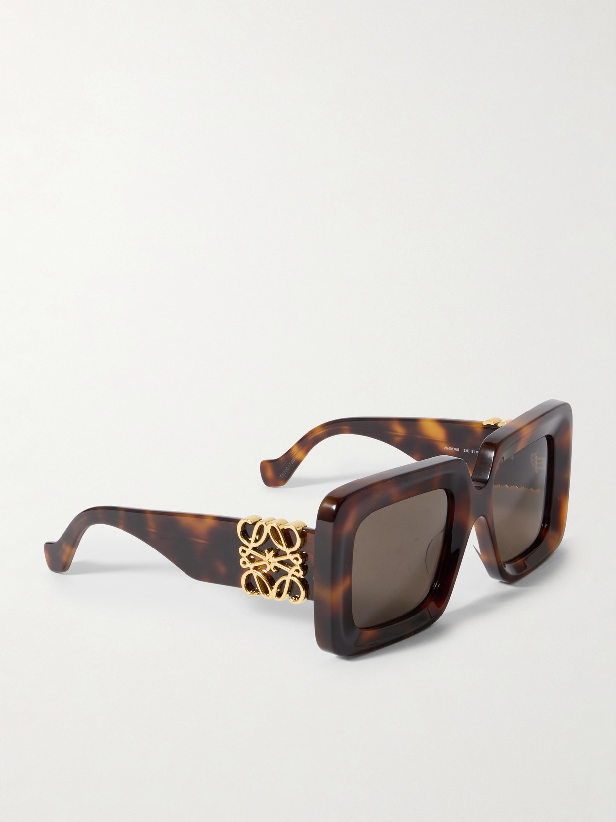 Loewe Anagram Oversized Square-frame Tortoiseshell Acetate Sunglasses In Multi