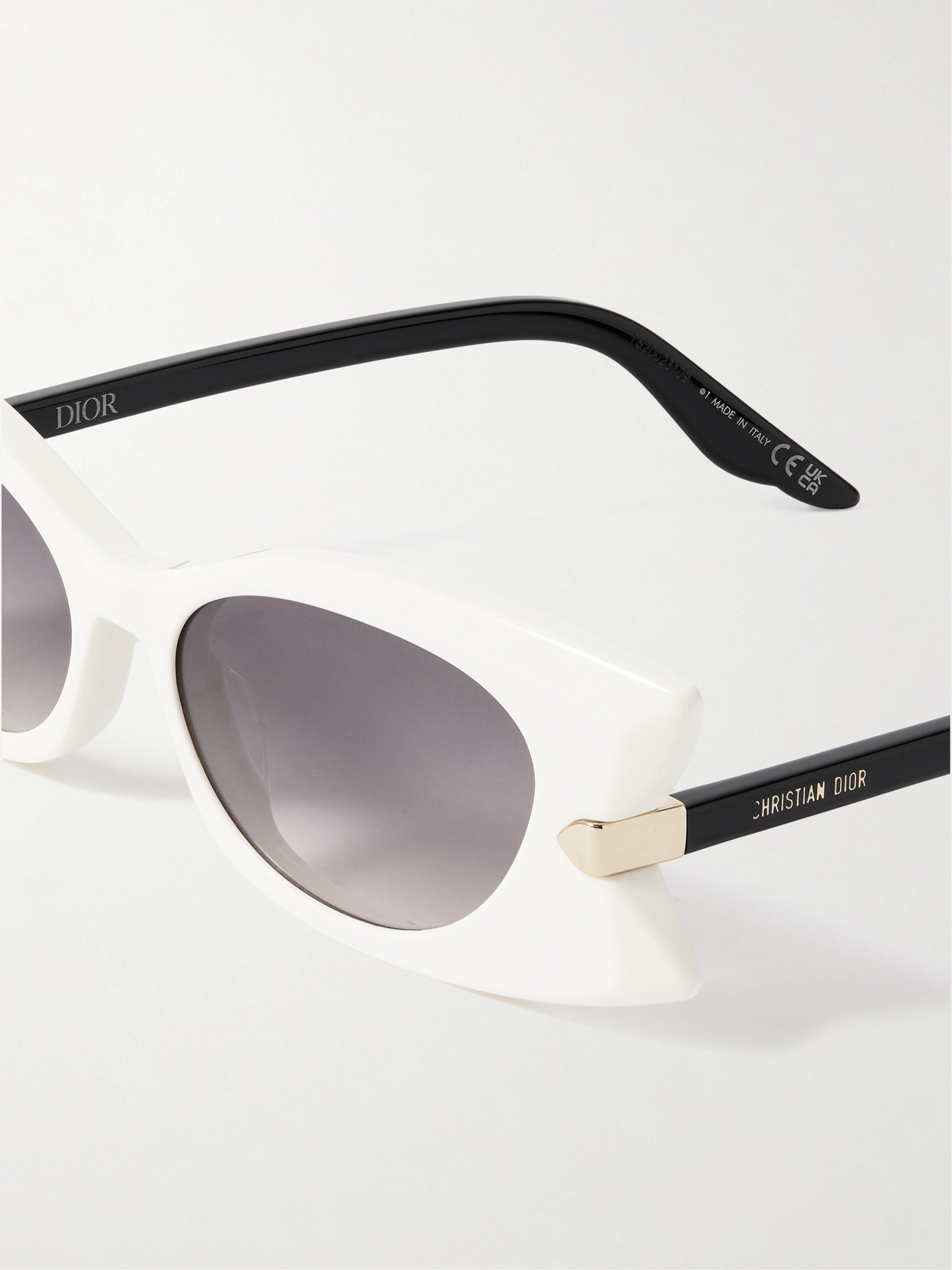 Dior Butterfly S2i Cat-eye Acetate Sunglasses In White