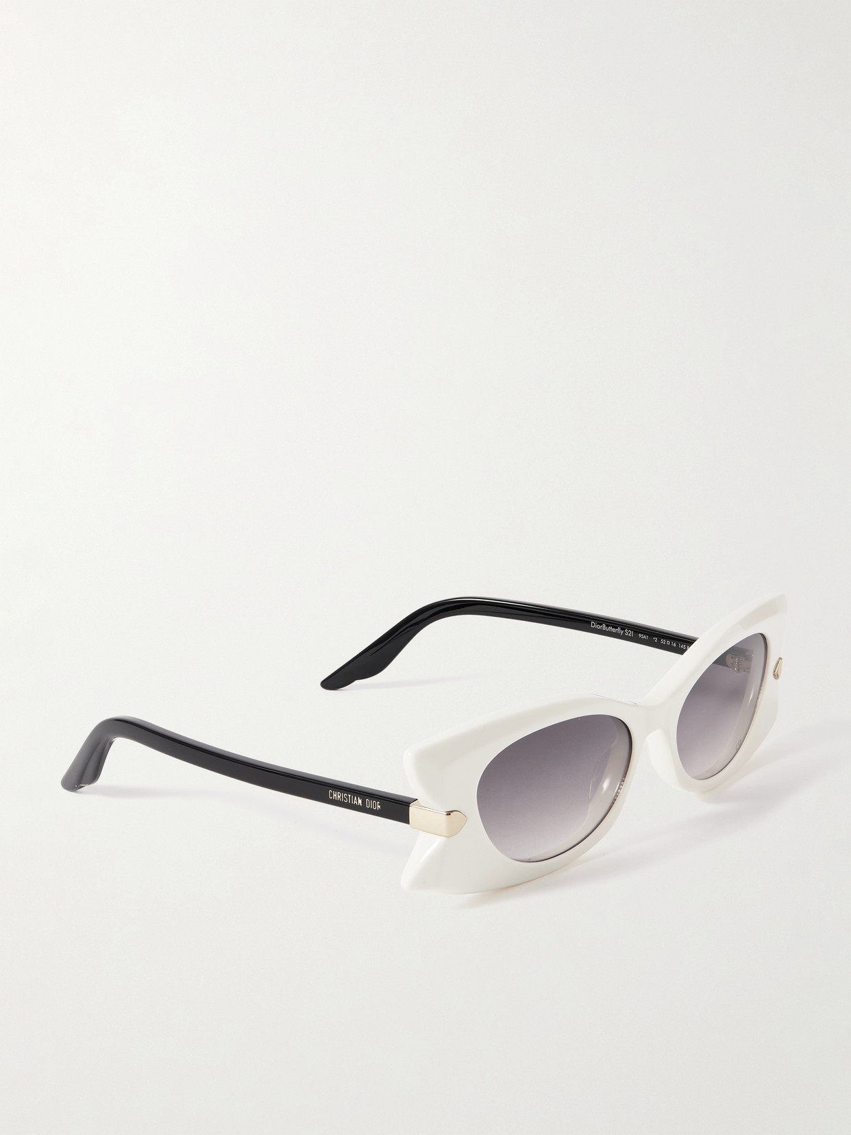 Dior Butterfly S2i Cat-eye Acetate Sunglasses In White