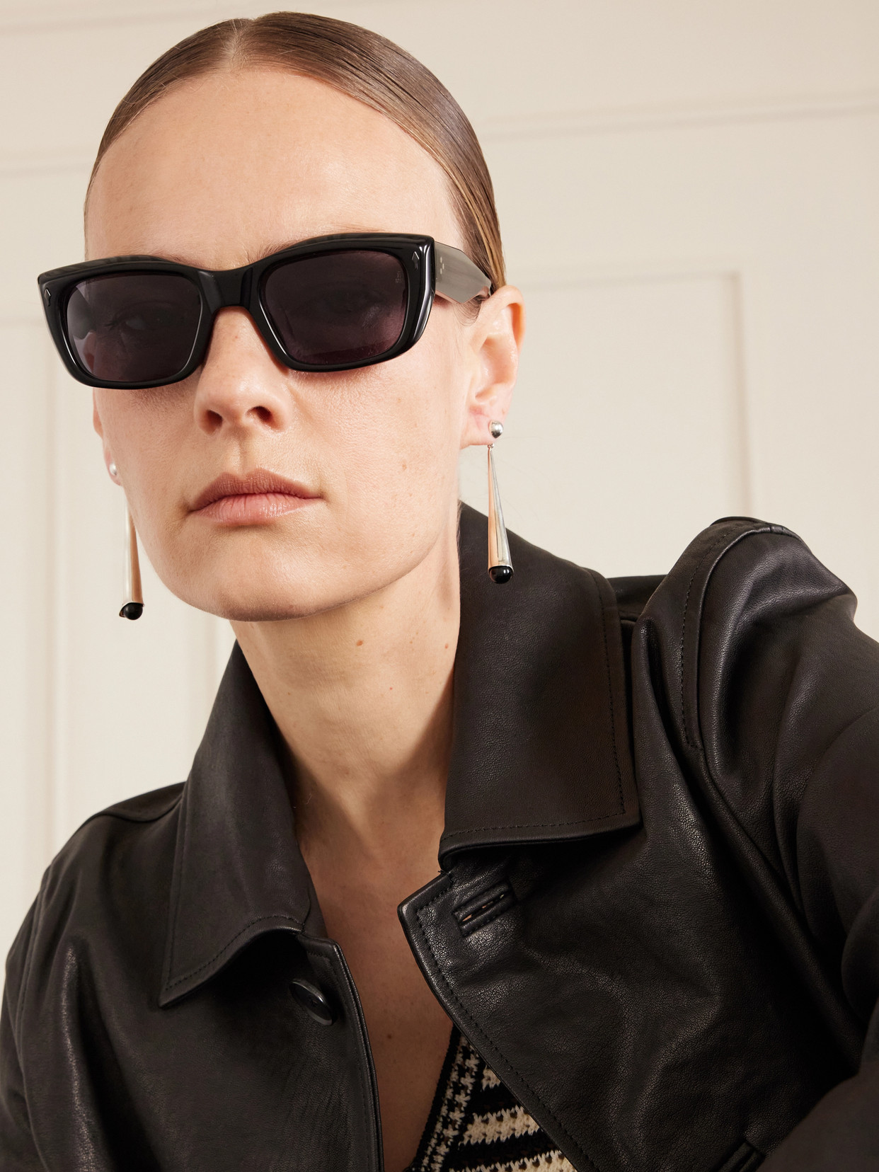 Jacques Marie Mage Corniche Square-frame Sunglasses In Black