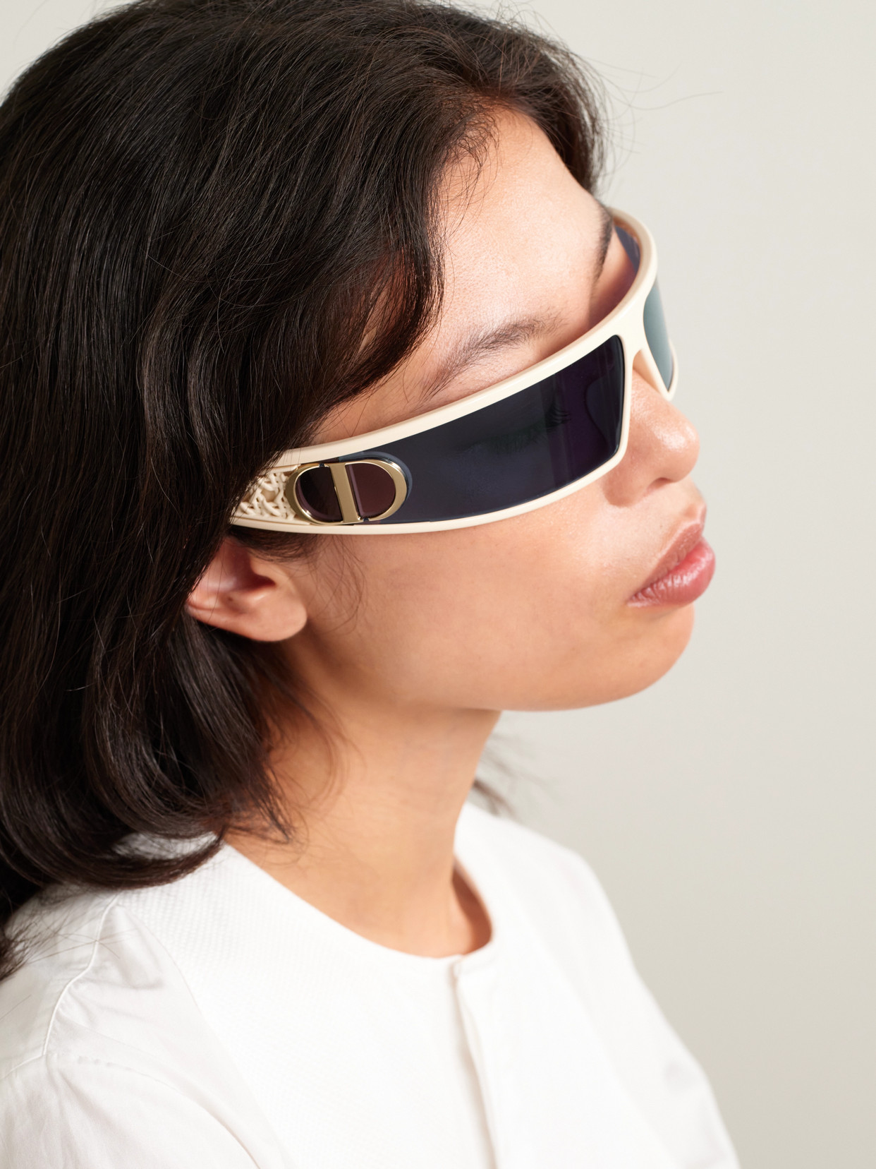 Dior Very M1u Wrap-around Acetate Sunglasses In Blue