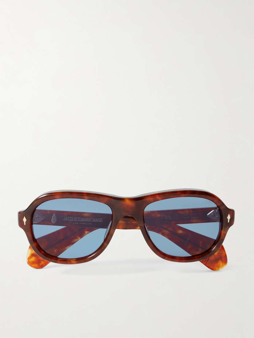 Jacques Marie Mage Richard Aviator-style Tortoiseshell Acetate Sunglasses