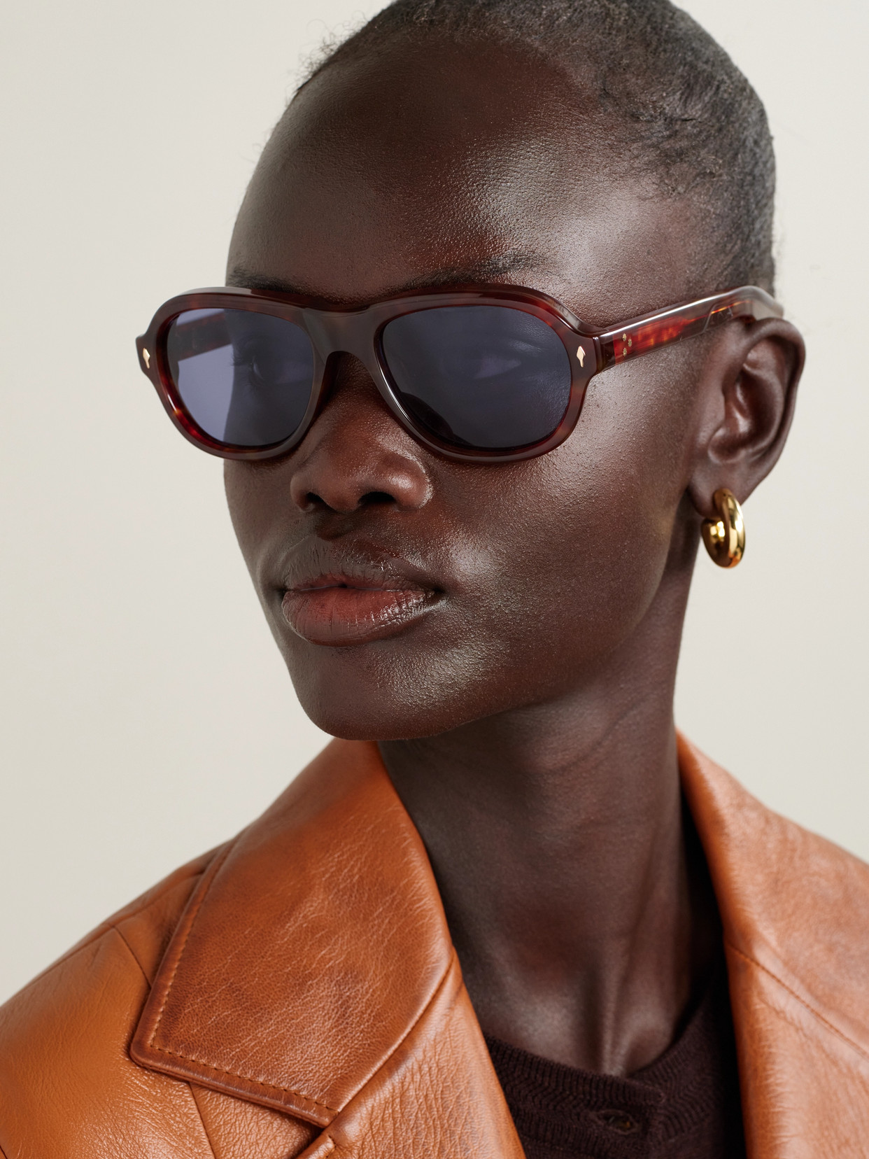 Jacques Marie Mage Richard Aviator-style Tortoiseshell Acetate Sunglasses In Multi