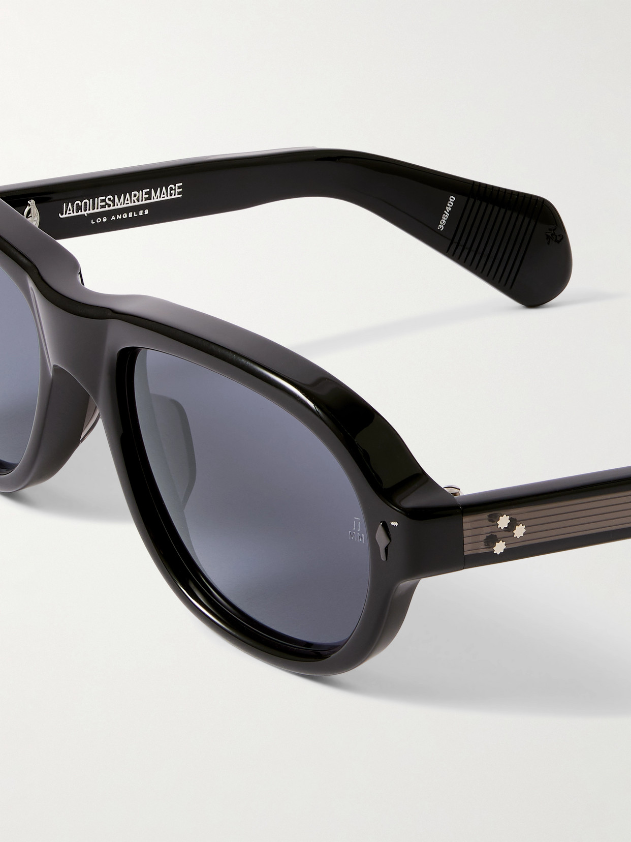 Jacques Marie Mage Richard Aviator-style Acetate Sunglasses In Black
