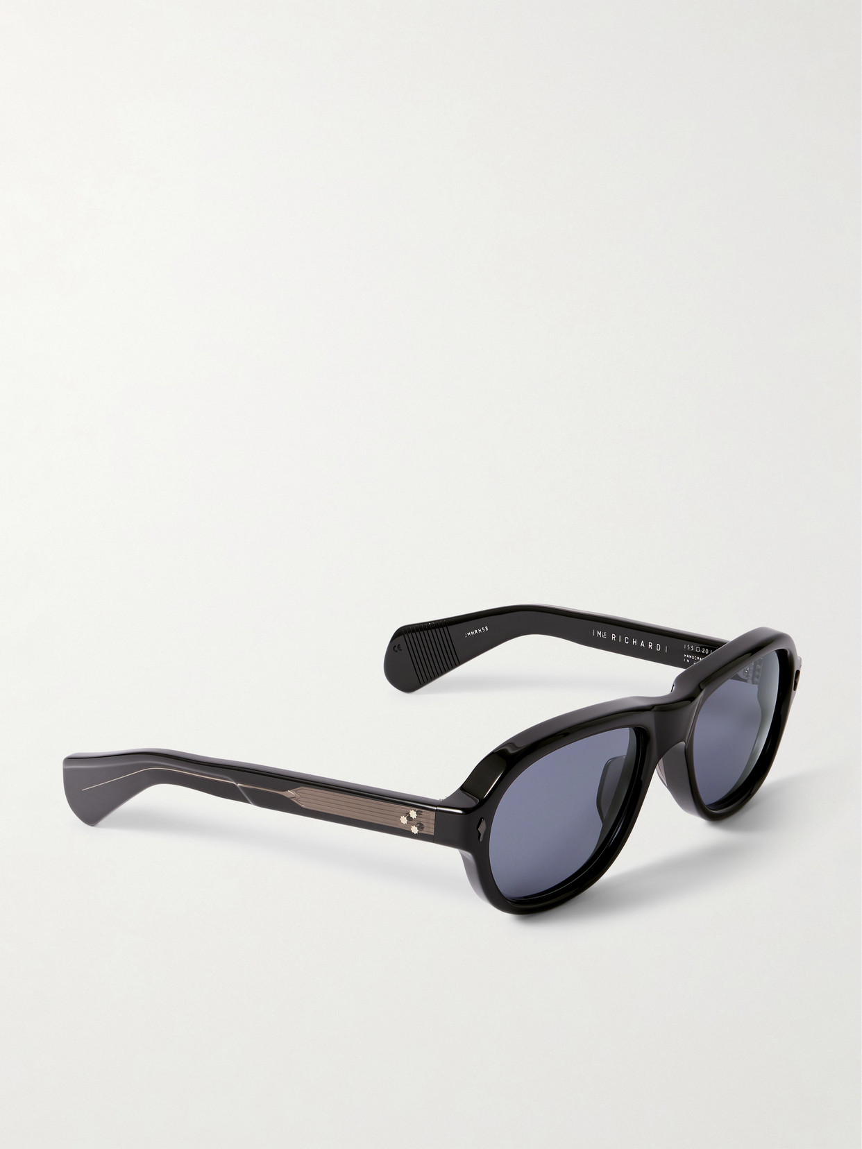 Jacques Marie Mage Richard Aviator-style Acetate Sunglasses In Black