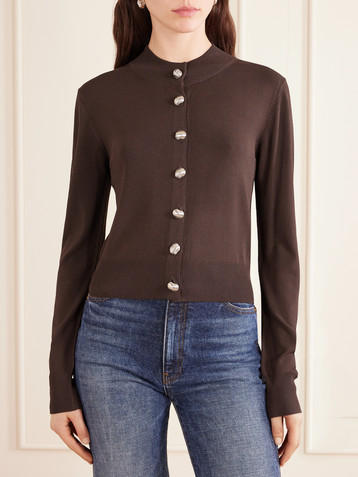 Brandon Maxwell Aubrey knitted cardigan