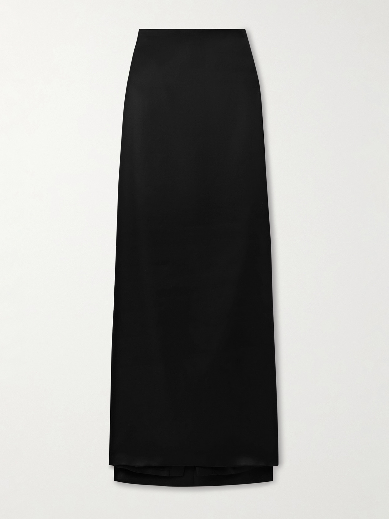Brandon Maxwell The Monroe Draped Silk-twill Maxi Skirt In Black