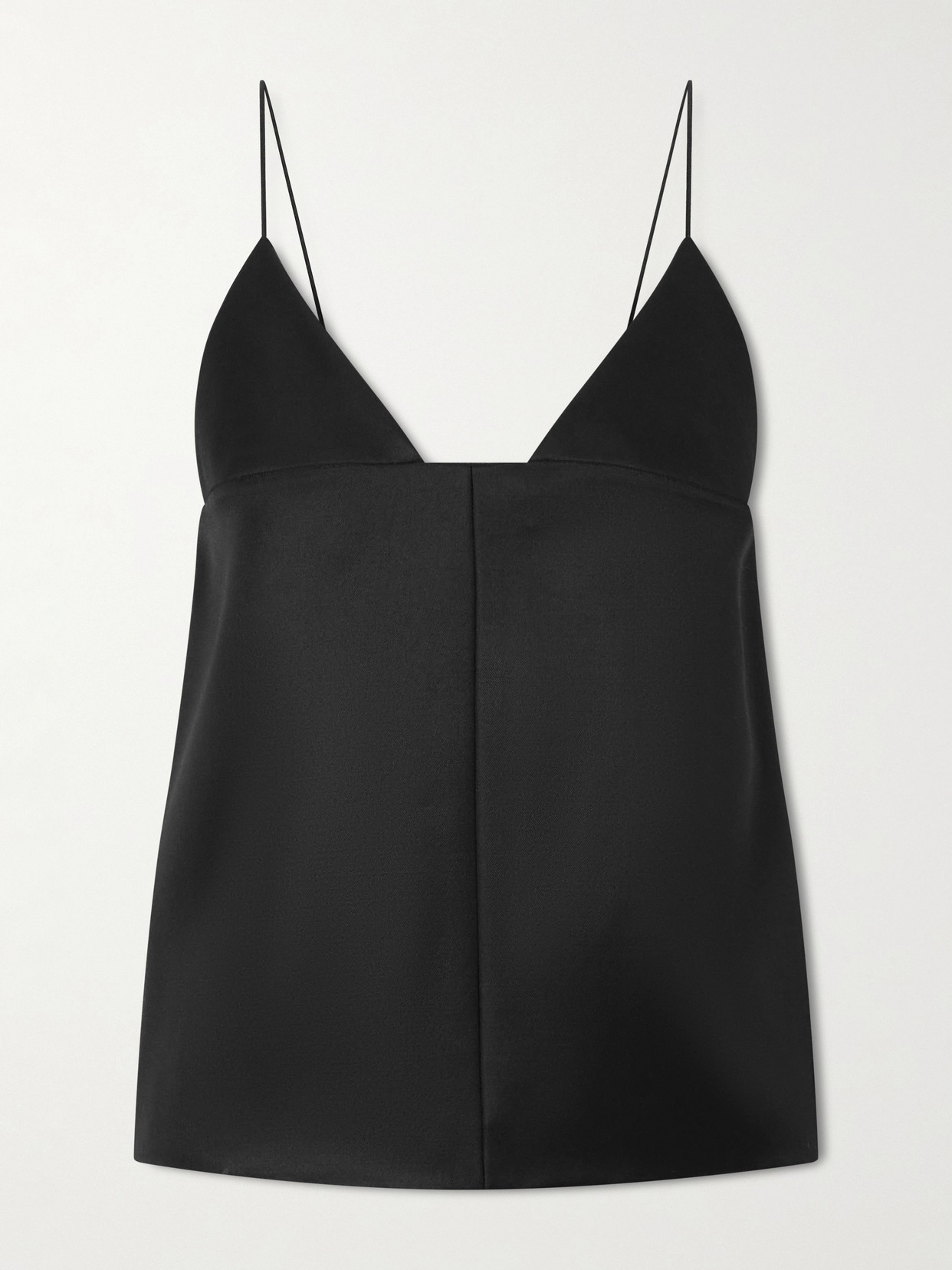 Brandon Maxwell The Bridges Paneled Wool And Silk-blend Top In Black