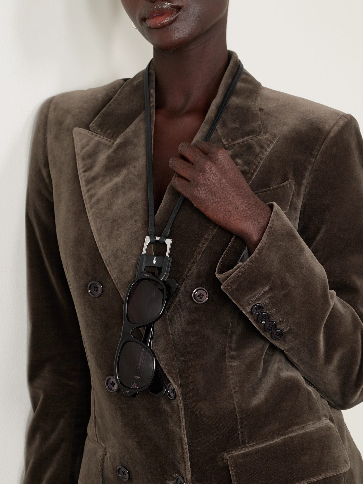 Jacques Marie Mage Bolin Leather And Silver-tone Necklace In Black