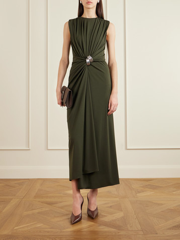 Brandon Maxwell The Serena draped embellished jersey gown