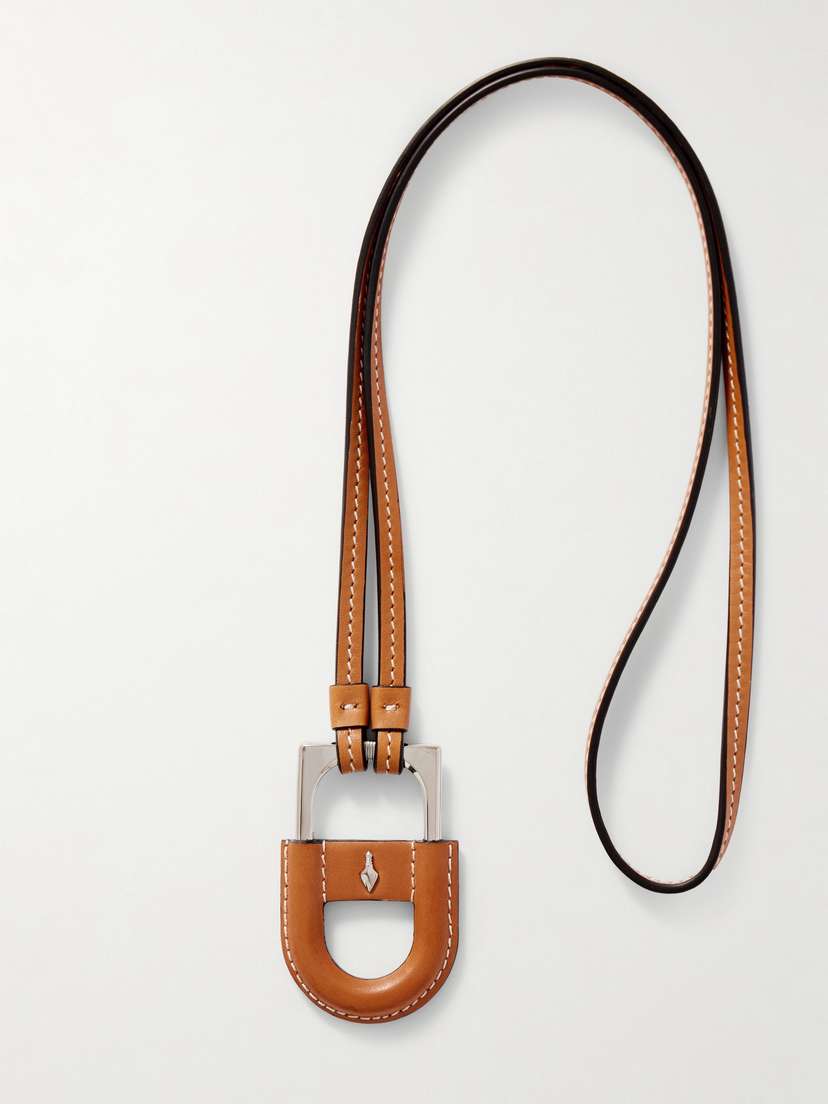 Jacques Marie Mage Bolin Leather And Silver-tone Necklace