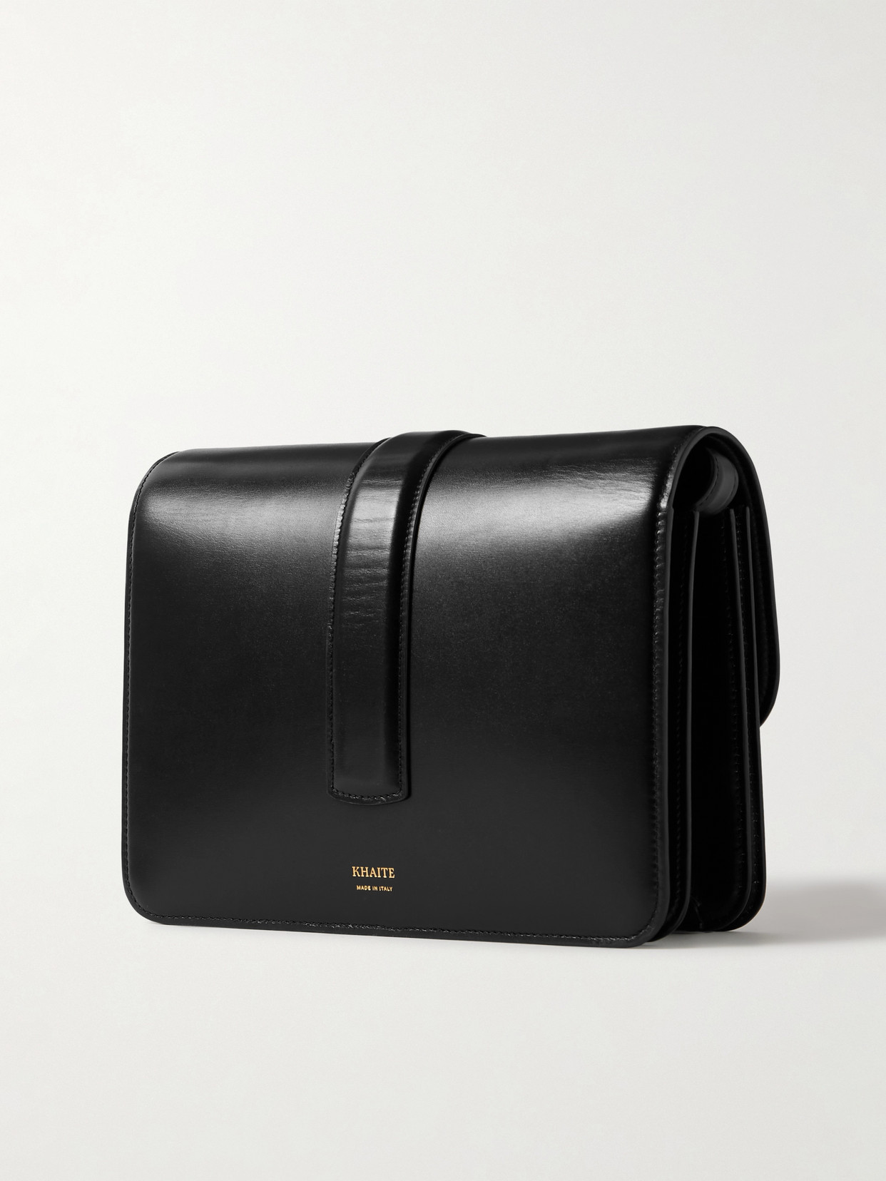 Khaite Blake Leather Shoulder Bag In Black