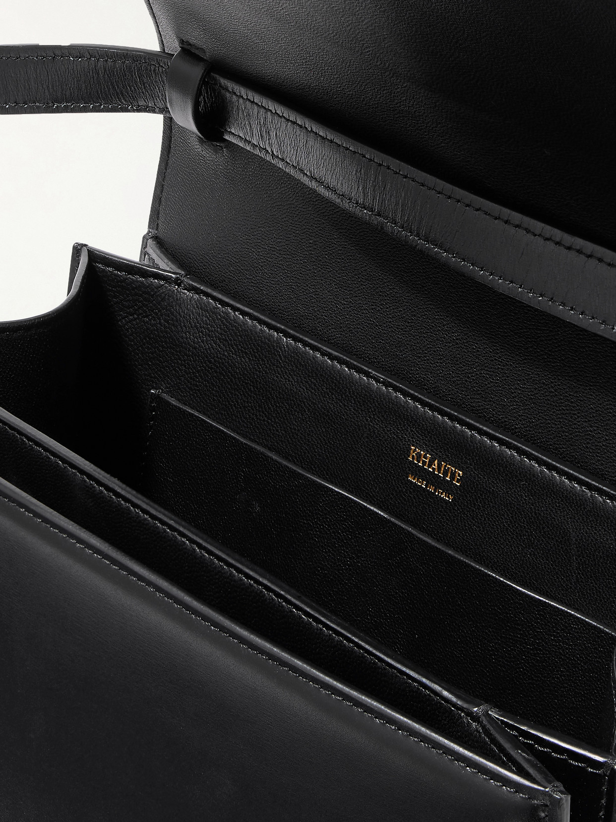 Khaite Blake Leather Shoulder Bag In Black