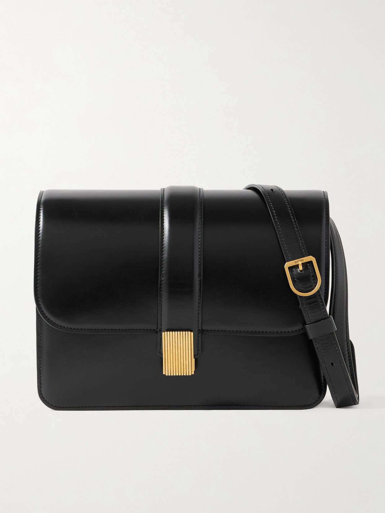 Khaite Blake Leather Shoulder Bag In Black