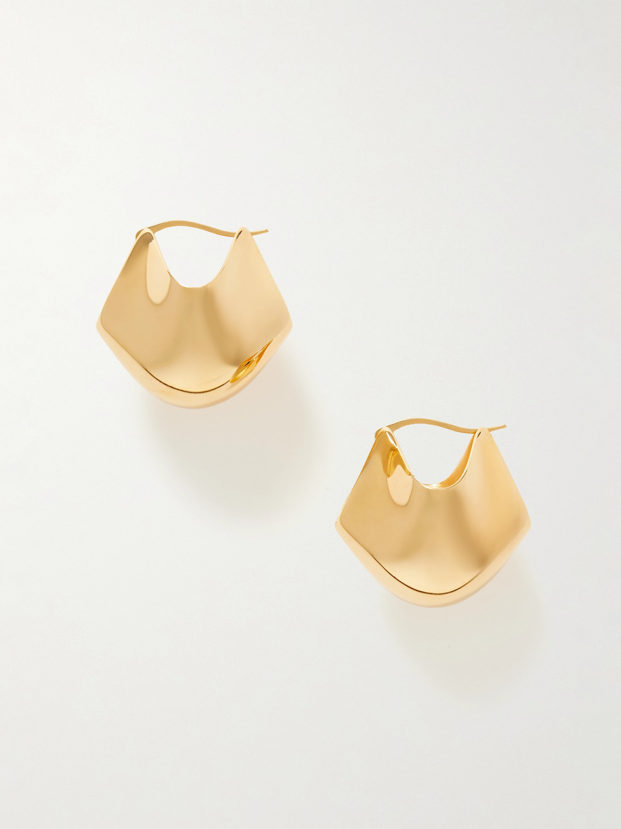 Khaite Lotus Medium Gold-plated Hoop Earrings