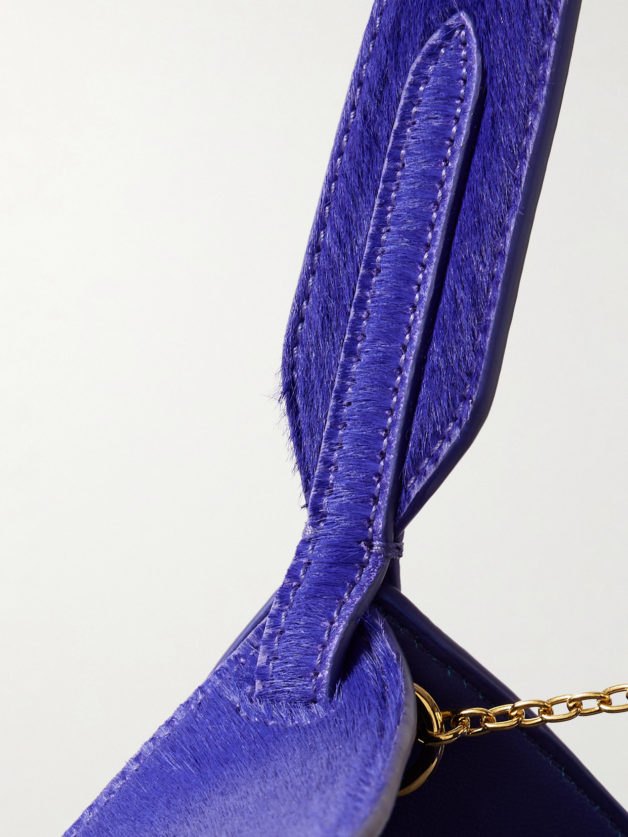 Khaite Lotus Mini Calf Hair Tote In Purple