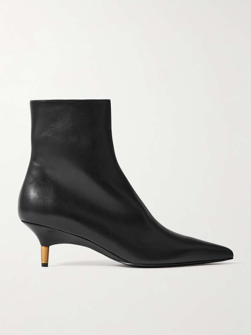 Khaite Bella Leather Ankle Boots