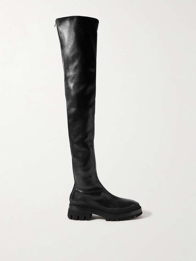 Khaite — Fallon leather over-the-knee boots