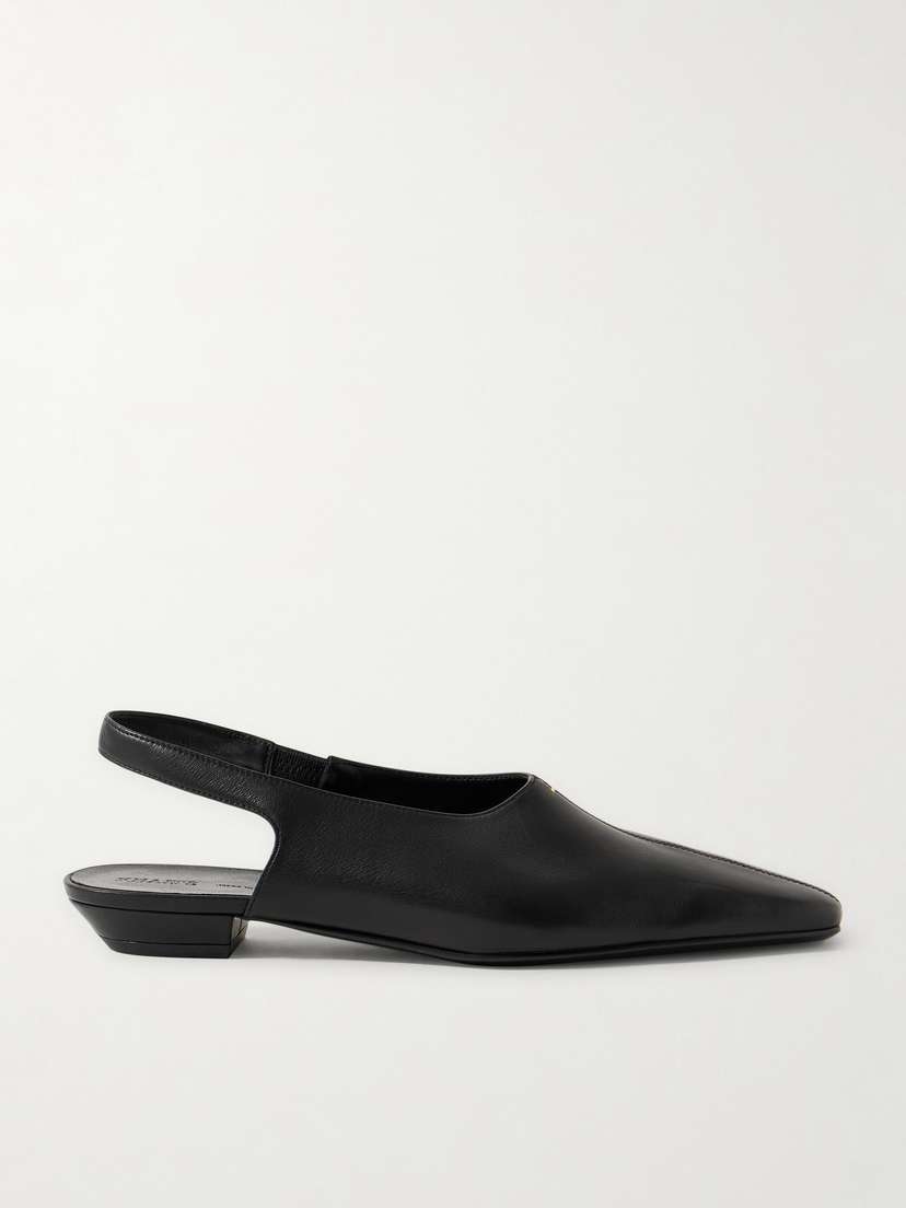Khaite — Celia leather slingback flats