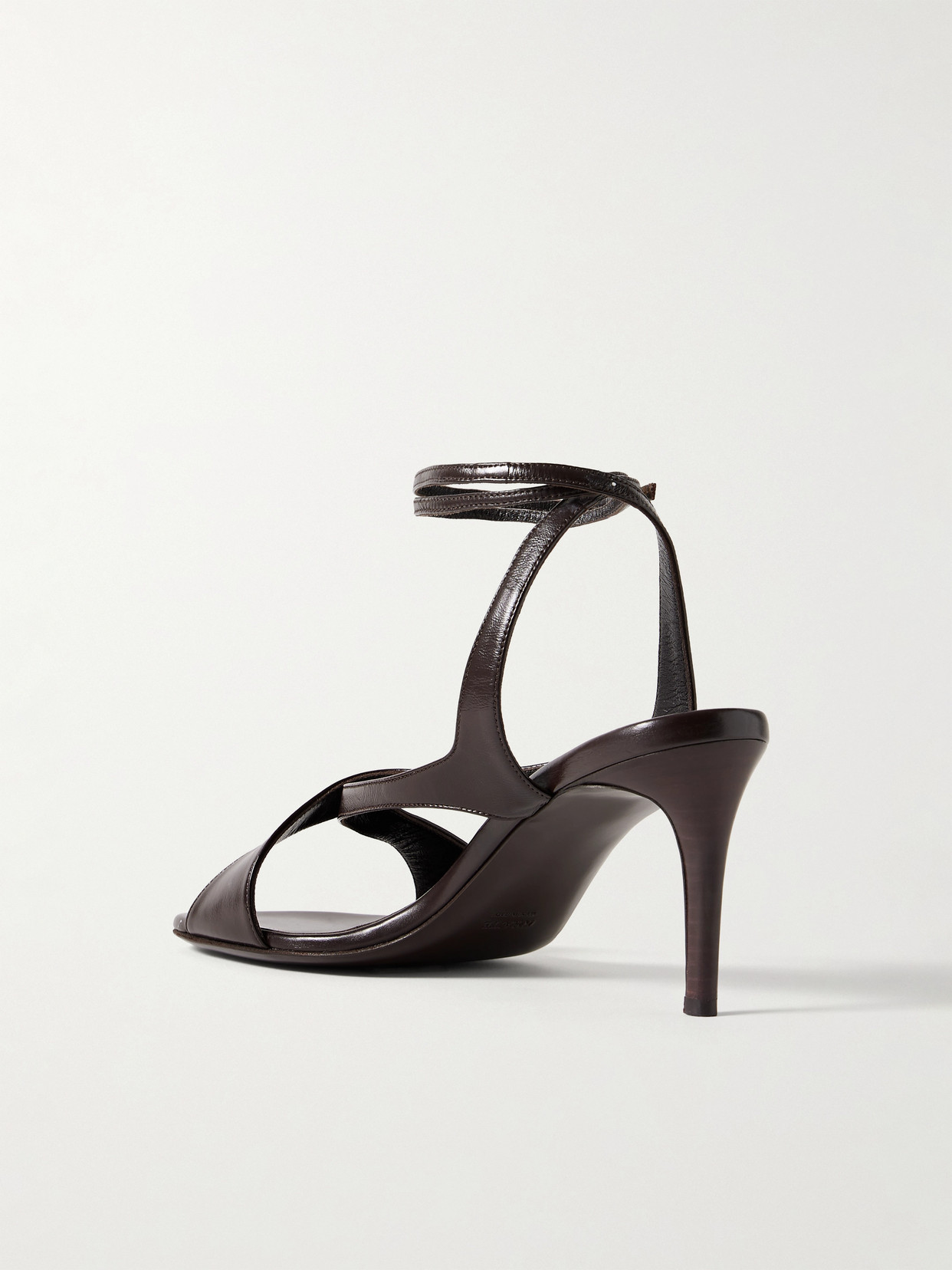 Khaite Liria Leather Crisscross Wrap Ankle-strap Sandals In Multi