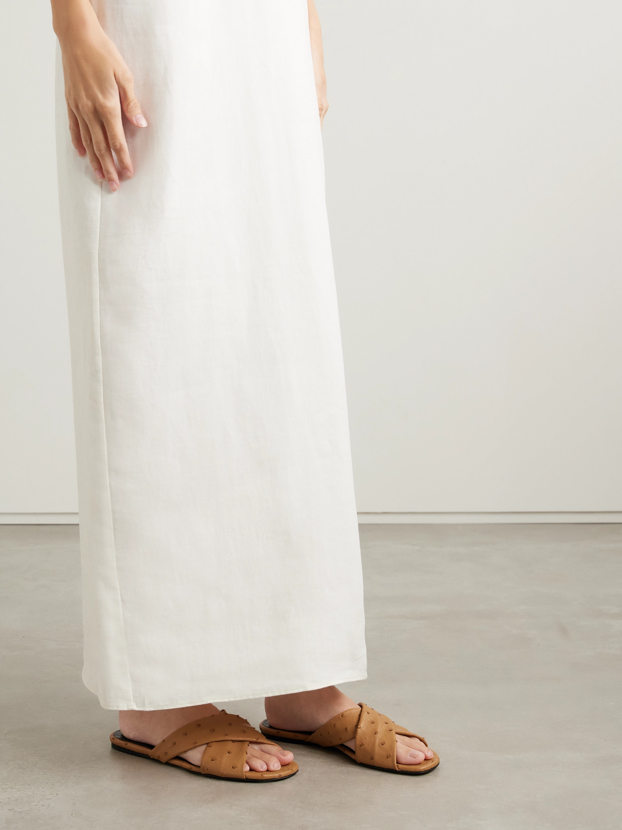 Liria Ostrich Sandals