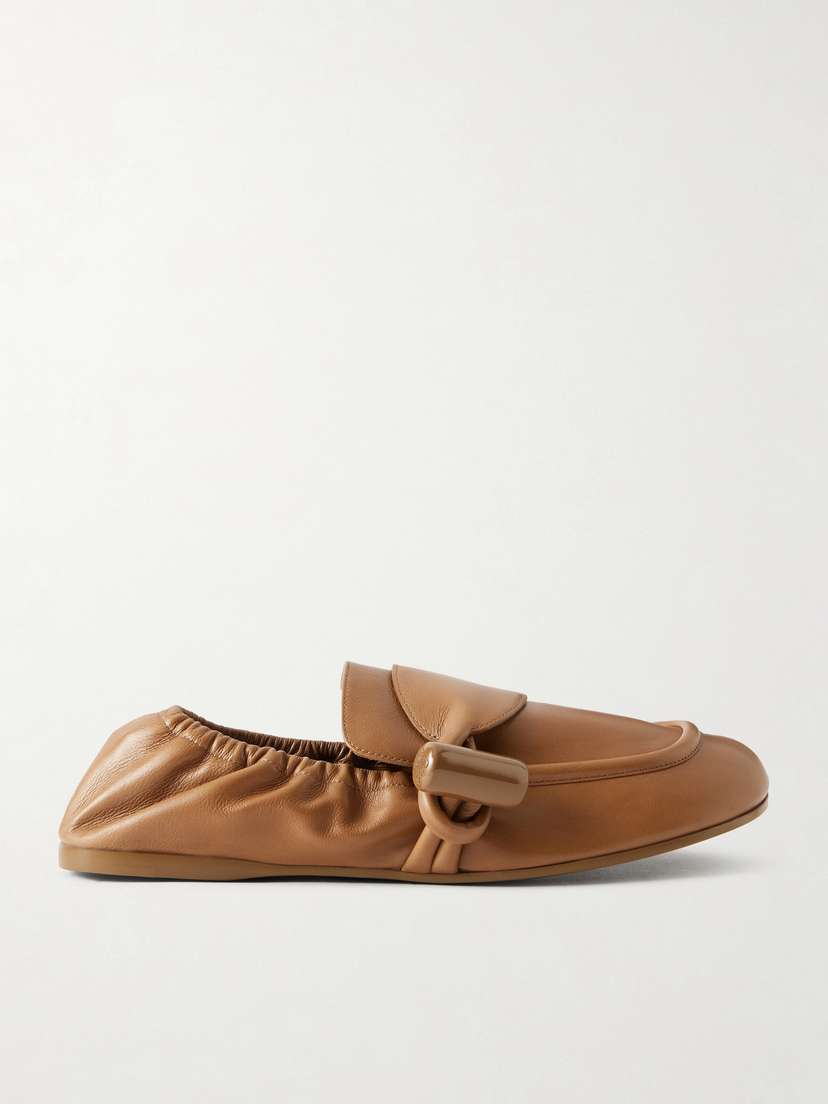 Loewe — Toggle leather loafers