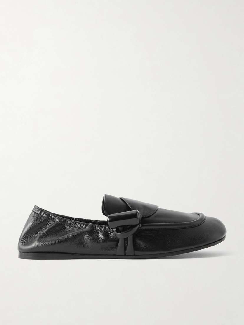 Loewe Toggle Embellished Leather Loafers