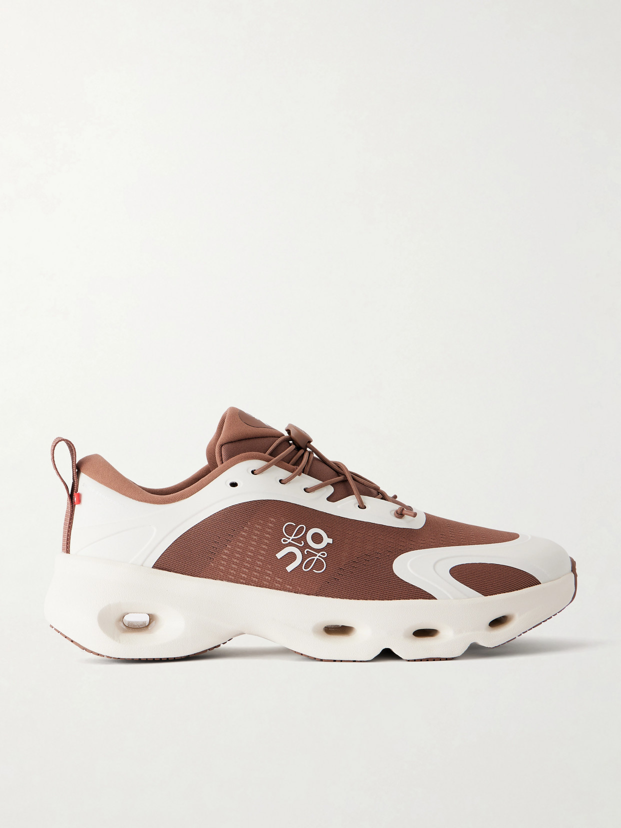 Loewe + On Cloudsolo Rubber-trimmed Recycled Mesh Sneakers In Brown