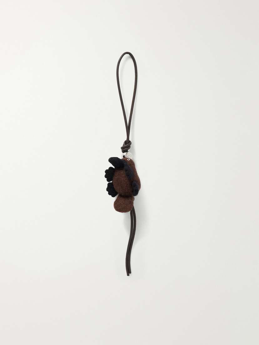 Loewe — Platypus wool-felt and leather bag charm