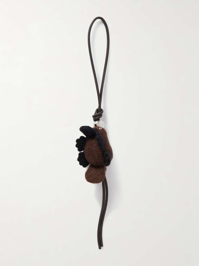 Loewe Platypus Wool-felt And Leather Bag Charm